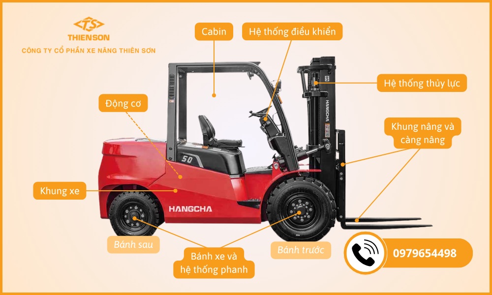 xe nâng dầu 5 tấn