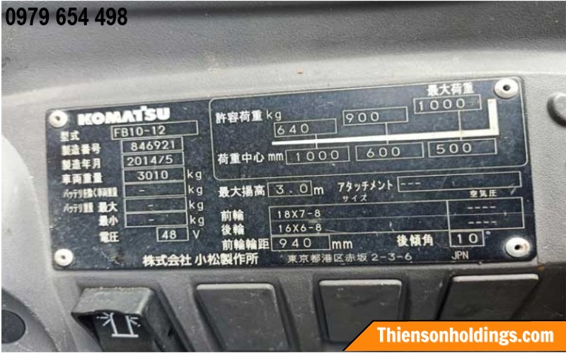 Tải trọng xe nâng