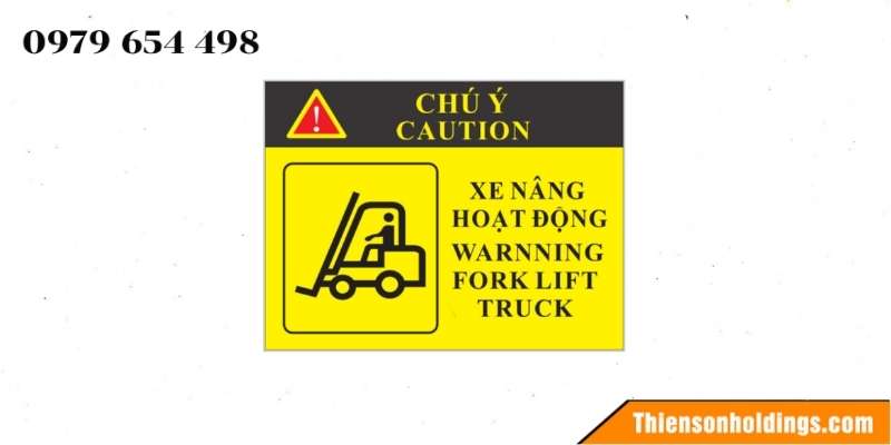 Biển cảnh báo xe nâng