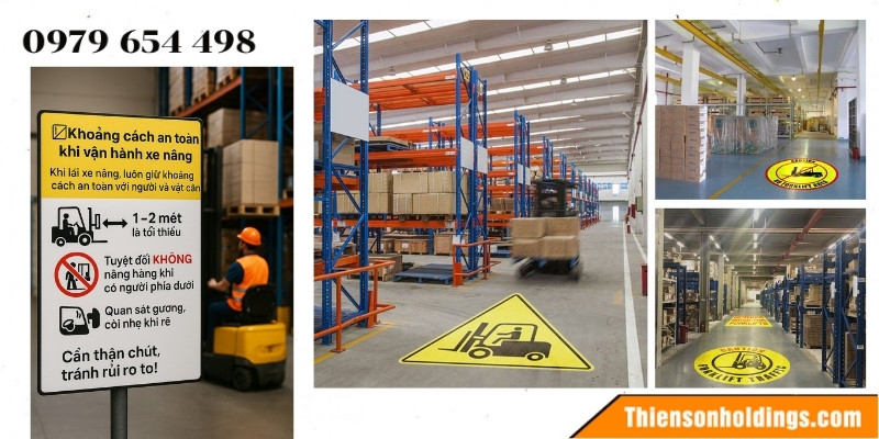 Biển cảnh báo xe nâng