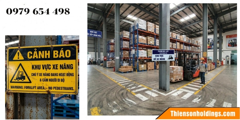 Biển cảnh báo xe nâng