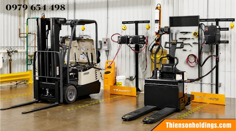 quy định khu vực sạc xe nâng