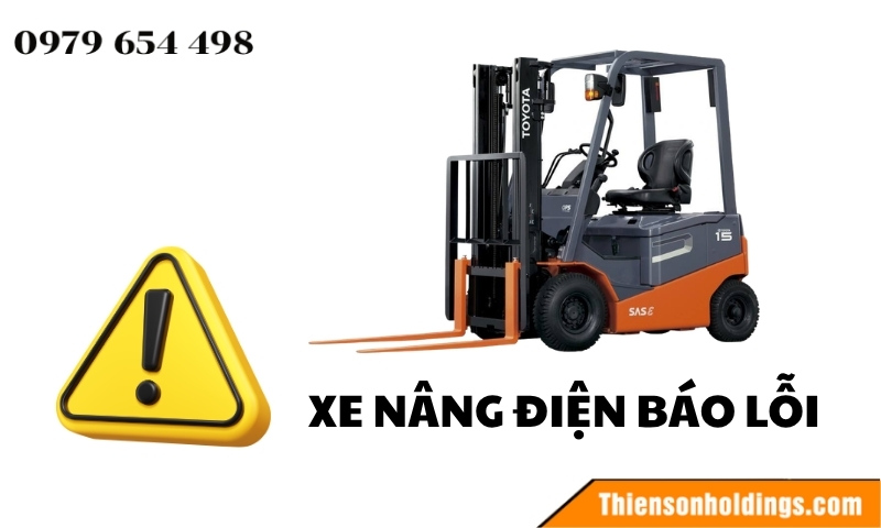 Xe nâng điện báo lỗi