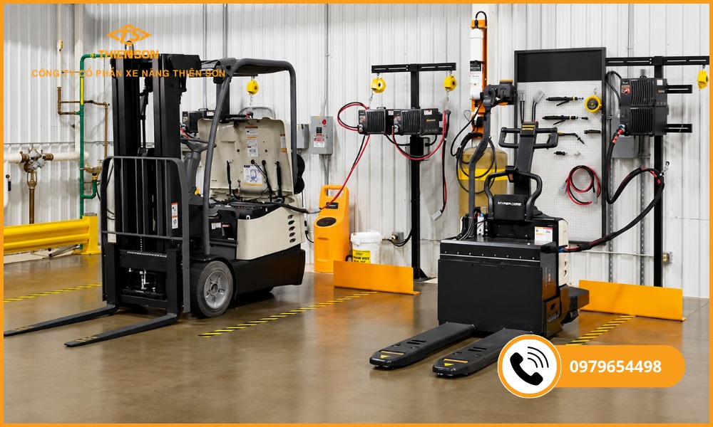 hướng dẫn sạc xe nâng điện