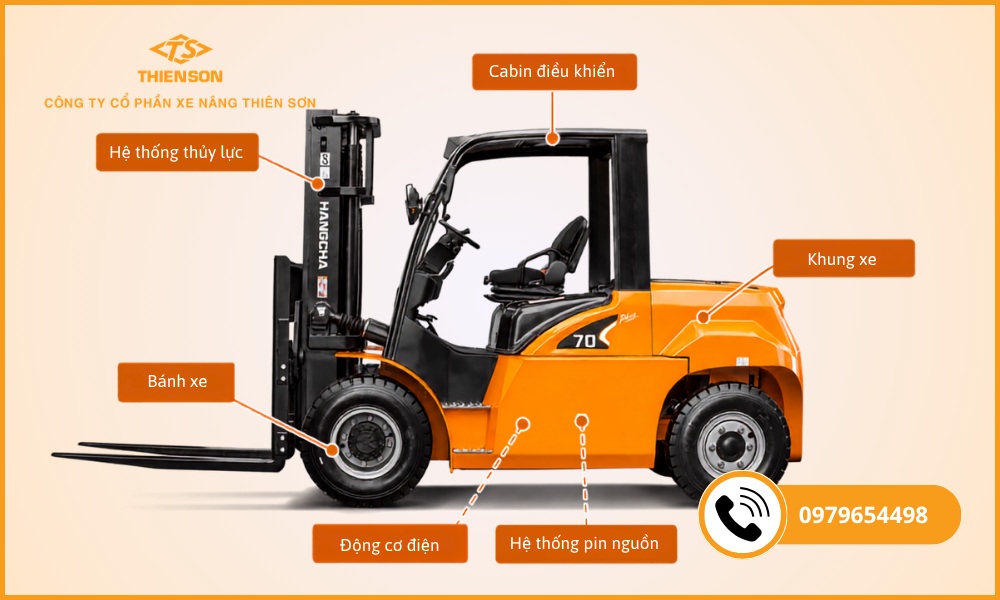 xe nâng điện 7 tấn