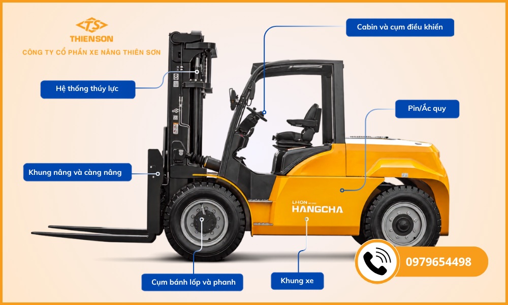 xe nâng điện 8 tấn